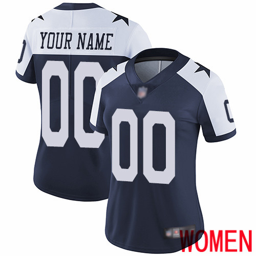 Limited Navy Blue Women Alternate Jersey NFL Customized Football Dallas Cowboys Vapor Untouchable Throwback->customized nfl jersey->Custom Jersey